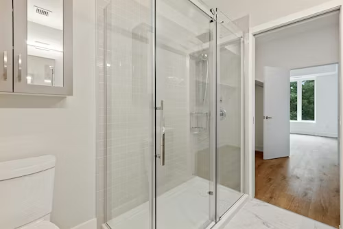 frameless shower glass door bathroom remodel